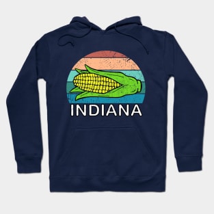 Indiana Hoosier Retro Sunset Corn Hoodie